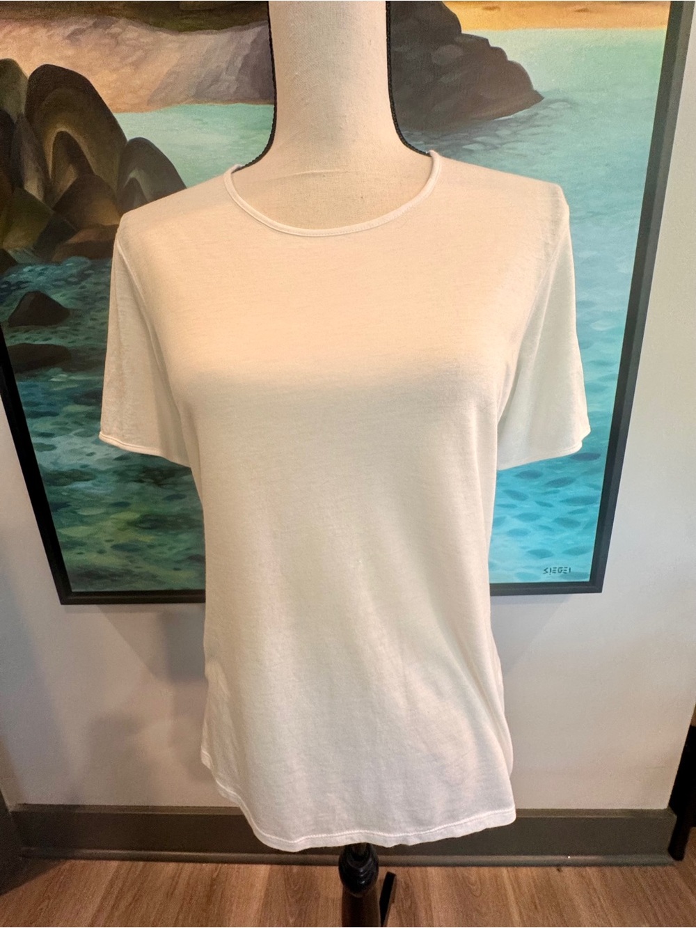Vince White Short Sleeve Crewneck Tee